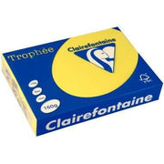 Paquet de 250 feuilles de papier 160g de format A4 jaune soleil TROPHEE CLAIREFONTAINE - Ma Rentrée Facile