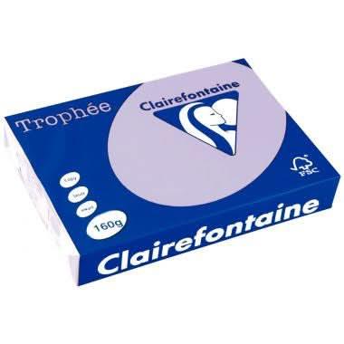 Paquet de 250 feuilles de papier 160g de format A4 lilas TROPHEE CLAIREFONTAINE - Ma Rentrée Facile