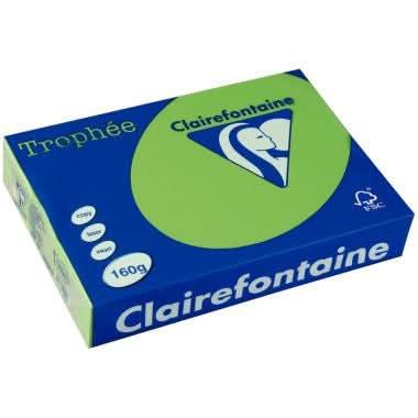 Paquet de 250 feuilles de papier 160g de format A4 vert menthe TROPHEE CLAIREFONTAINE - Ma Rentrée Facile