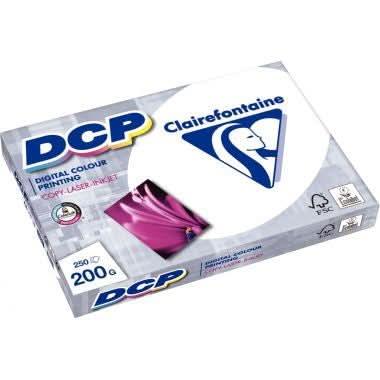 Paquet de 250 feuilles de papier blanc 200g, A4, spécial imprimantes laser, DCP Clairefontaine - Ma Rentrée Facile