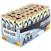 Paquet de 32 piles 1.5V LR03/AAA alcaline MAXEL - Ma Rentrée Facile