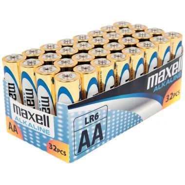 Paquet de 32 piles 1.5V LR06/AAA ALcaline MAXEL - Ma Rentrée Facile