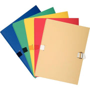 Paquet de 5 chemises extensible à sangle carton recouvert de papier toilé, coloris aléatoires - Ma Rentrée Facile