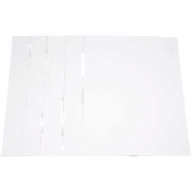 Paquet de 5 feuilles de carton épais, 2 côtés blancs, 50x65cm, 1005g épaisseur 1,5 mm - Ma Rentrée Facile