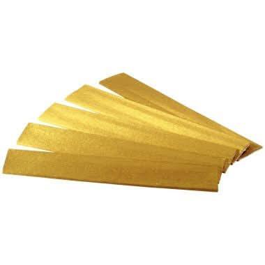 Paquet de 5 feuilles de crépon métallisé 250x50 cm or - Ma Rentrée Facile