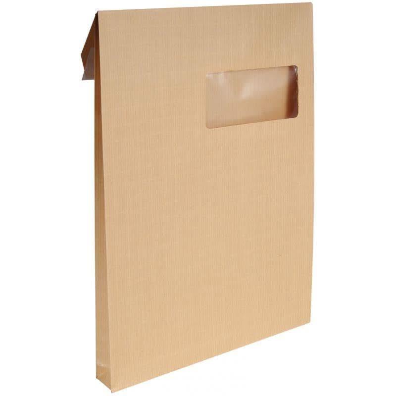 Paquet de 50 pochettes kraft armé 3 soufflets 229x324 130g fenêtre 50x100 bande de protection - Ma Rentrée Facile