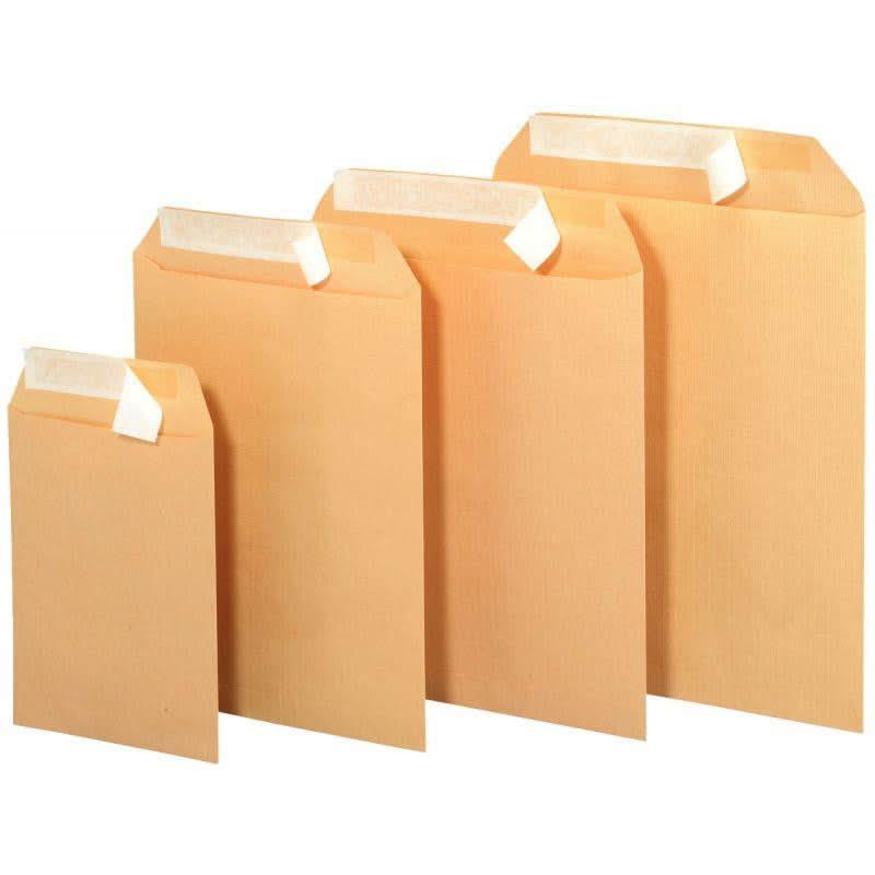 Paquet de 50 pochettes kraft C4 229x324 90g bande de protection - Ma Rentrée Facile