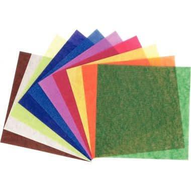 Paquet de 500 feuilles papier vitrail 15x15cm couleurs assorties - Ma Rentrée Facile