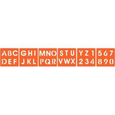 Paquet de 6 pochoirs en plastique thème alphabet & chiffres - Ma Rentrée Facile