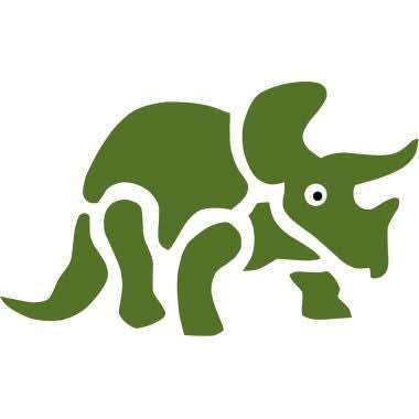 Paquet de 6 pochoirs en plastique thème dinosaure - Ma Rentrée Facile