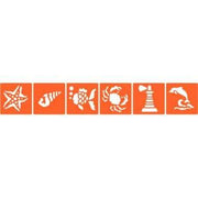 Paquet de 6 pochoirs en plastique thème la mer - Ma Rentrée Facile