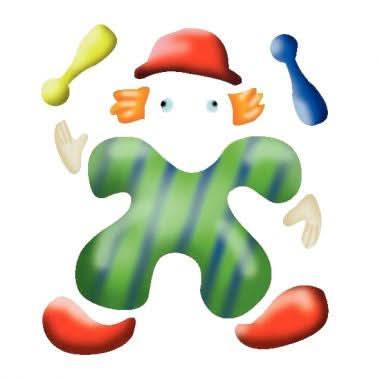 Paquet de 6 pochoirs en plastique thème le cirque - Ma Rentrée Facile