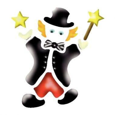 Paquet de 6 pochoirs en plastique thème le cirque - Ma Rentrée Facile