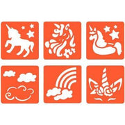 Paquet de 6 pochoirs en plastique thème Licorne - Ma Rentrée Facile