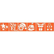 Paquet de 6 pochoirs en plastique thème Noël version 3 - Ma Rentrée Facile