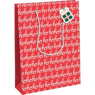 Paquet de 6 sacs cadeaux 26,5x14x33cm HOHOHO rouge - Ma Rentrée Facile
