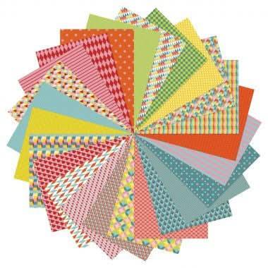 Paquet de 96 feuilles papier motif géométrique, 21x29,7cm, 80g - Ma Rentrée Facile