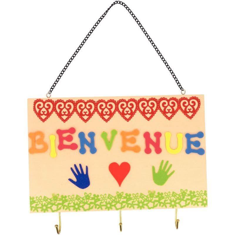 Patère en bois 3 crochets + chainette - Ma Rentrée Facile