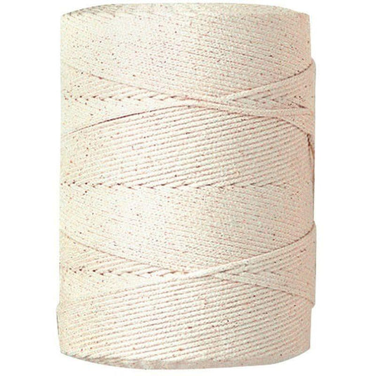 Pelote de 1kg de coton tressé blanc, longueur 460m, diamètre 2 mm - Ma Rentrée Facile
