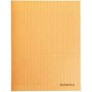 Cahier 24x32, 140 pages, séyès, 90 gr, polypro orange - Ma Rentrée Facile