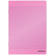 Cahier 24x32, 140 pages, séyès, 90 gr, polypro rose - Ma Rentrée Facile