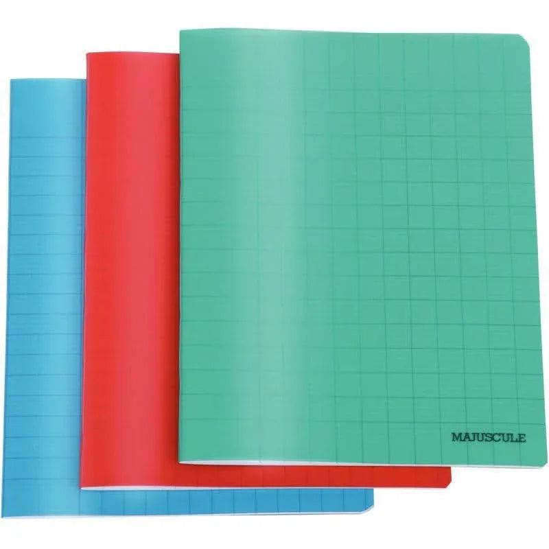 Cahier 17x22, 32 pages, Double ligne 3 mm, 90g, polypro rouge - Ma Rentrée Facile