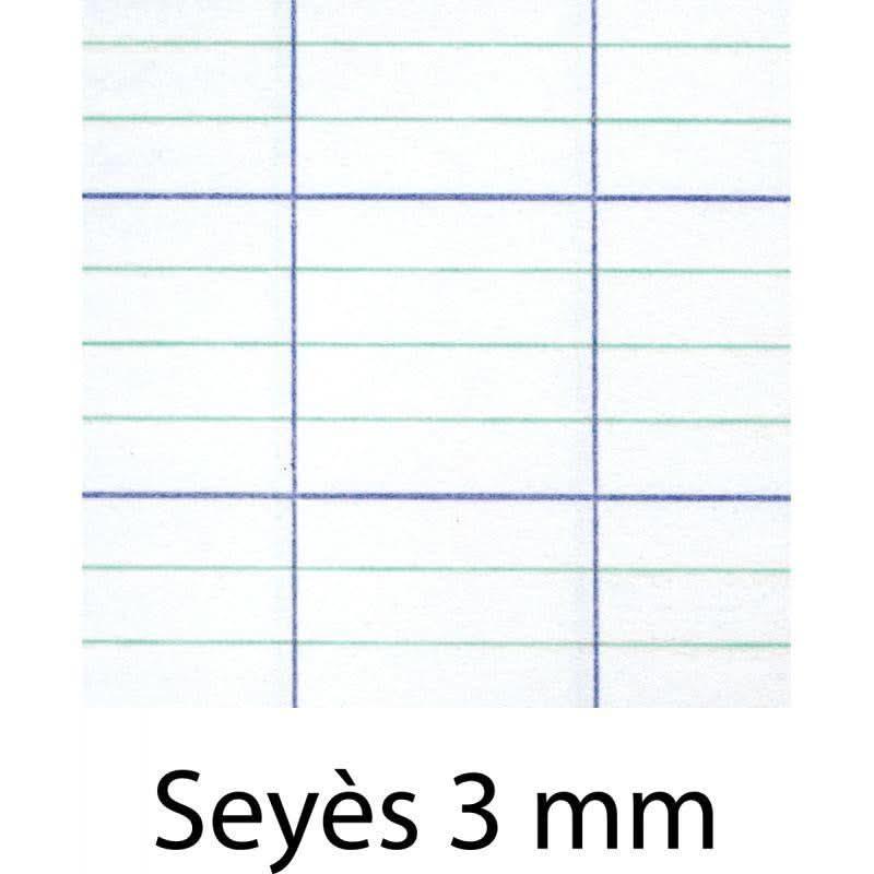Cahier 17x22, 32 pages, séyès 3 mm, 90g, polypro vert - Ma Rentrée Facile