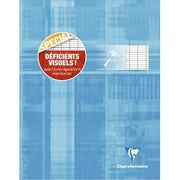 Cahier déficient visuel 17x22, 48 pages, seyès 2,5 mm agrandi 10/10, 90g - Ma Rentrée Facile
