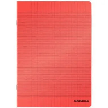 Cahier 21x29,7, 48 pages, séyès, 90 gr, polypro rouge - Ma Rentrée Facile