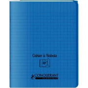 Cahier 17x22, 48 pages,seyès, couverture polypro avec 2 rabats bleu, Conquérant - Ma Rentrée Facile