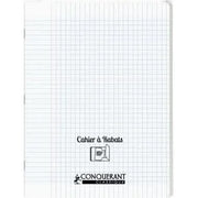 Cahier 24x32, 48 pages,seyès, couverture polypro avec 2 rabats incolore, Conquérant - Ma Rentrée Facile