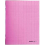 Cahier 24x32, 48 pages, séyès, 90 gr, polypro rose - Ma Rentrée Facile