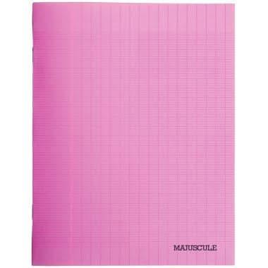 Cahier 24x32, 48 pages, séyès, 90 gr, polypro rose - Ma Rentrée Facile