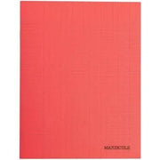Cahier 17x22, 48 pages, séyès, 80 gr, polypro recyclé rouge - Ma Rentrée Facile