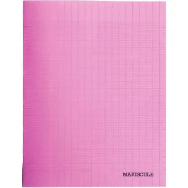 Cahier 17x22, 64 pages, séyès, 90 gr, polypro rose. - Ma Rentrée Facile