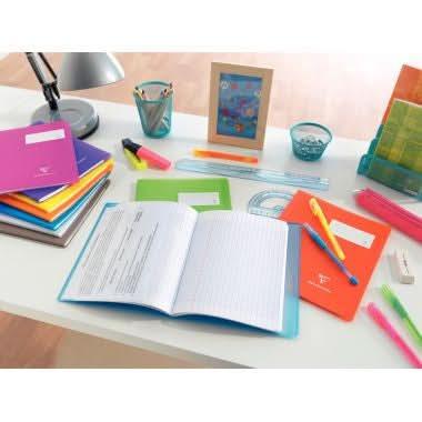 Cahier KOVERBOOK 17x22, 96 pages, seyès 90g, polypro incolore - Ma Rentrée Facile