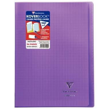 Cahier KOVERBOOK 21x29.7, 96 pages, seyès 90g, polypro, violet - Ma Rentrée Facile