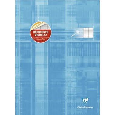 Cahier déficient visuel 24x32, 96 pages, seyès 2,5 mm agrandi 10/10, 90g, coloris aléatoires - Ma Rentrée Facile