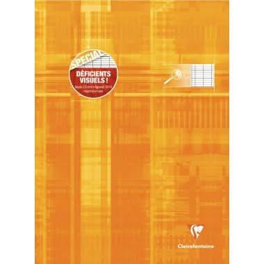 Cahier déficient visuel 24x32, 96 pages, seyès 2,5 mm agrandi 10/10, 90g, coloris aléatoires - Ma Rentrée Facile