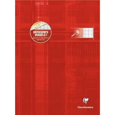 Cahier déficient visuel 24x32, 96 pages, seyès 2,5 mm agrandi 10/10, 90g, coloris aléatoires - Ma Rentrée Facile