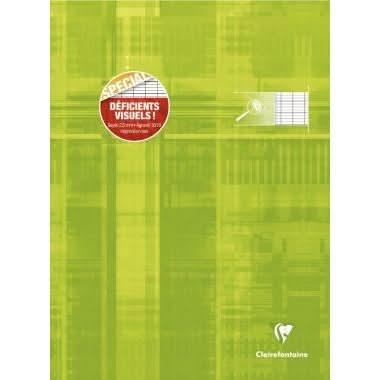 Cahier déficient visuel 24x32, 96 pages, seyès 2,5 mm agrandi 10/10, 90g, coloris aléatoires - Ma Rentrée Facile