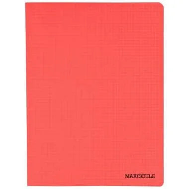 Cahier 24x32, 96 pages, 5x5, 90 gr, polypro rouge - Ma Rentrée Facile