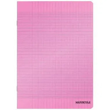 Cahier 24x32, 96 pages, séyès, 90 gr, polypro rose - Ma Rentrée Facile