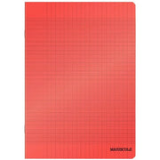 Cahier 17x22, 96 pages, séyès, 90 gr, polypro rouge - Ma Rentrée Facile
