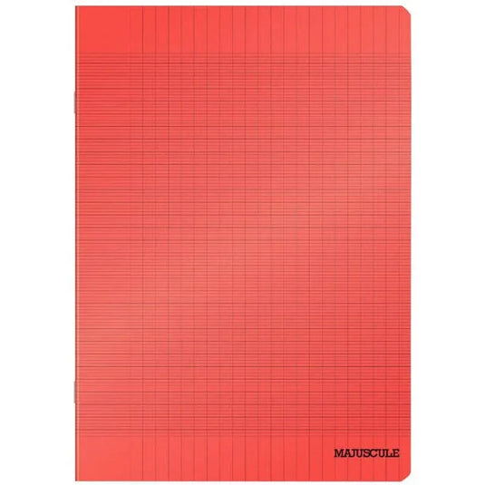 Cahier 17x22, 96 pages, séyès, 90 gr, polypro rouge - Ma Rentrée Facile