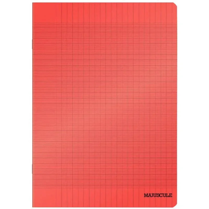 Cahier 21x29,7, 96 pages, séyès, 90 gr, polypro rouge - Ma Rentrée Facile