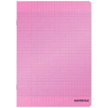 Cahier 17x22, 96 pages, séyès, 90 gr, polypro rose - Ma Rentrée Facile