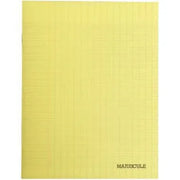 Cahier 24x32, 96 pages, séyès, 80 gr, polypro recyclé jaune - Ma Rentrée Facile