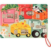 Planche à cadenas en bois, la ferme - Ma Rentrée Facile