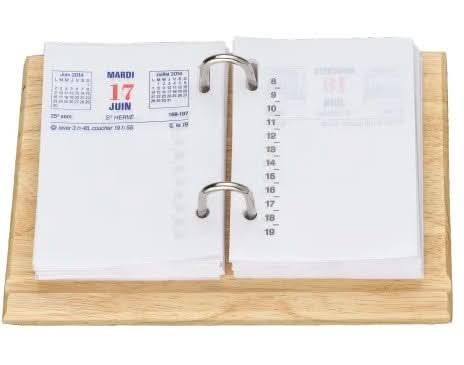 Planchette bois vernis pour bloc éphéméride - Ma Rentrée Facile
